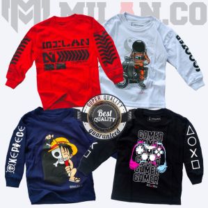 Kaos Anak Laki-Laki Lengan Panjang Umur 1-14 Tahun