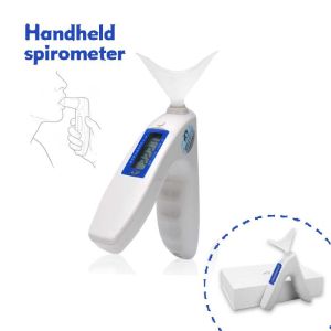 Portable Lung Function Spirometer Digital Vital Capacity Meter Auto Power Off for Fitness Student Physical Check