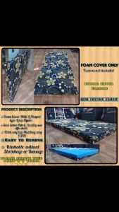 9101112 INCHES FOAM COVER WITH L-SHAPED ZIPPER DESIGN SEMI COTTON FABRIC