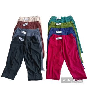 COD✅ Celana 7/8 SEBETIS ~ All Size Dewasa L-XXL BB 50-70+kg Melar Nyaman. Crepe Premium Zigzag & Garis Tulang Minimalis