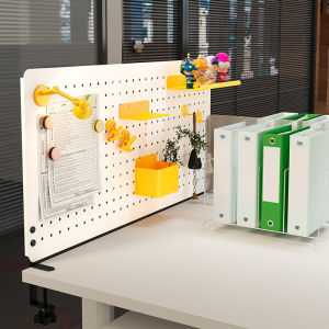 Desktop Wire-Wrap Board Punch Folder-Free Stand-up Office Table Dam-Board Desk Wall Storage Accessories Table Shelf