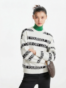 Vero Moda | Áo Sweater Thoáng Mái Có Sọc và Chữ Cho Mùa Thu