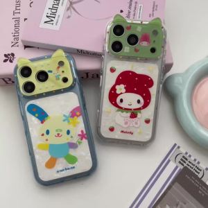 Sanrio | Ốp Điện Thoại Hoạt Hình Dễ Thương Phong Cách Y2K My Melody Dành Cho iPhone 17 Pro Max 17 Pro 16 Pro Max 17 16 15 Pro Max Chất Liệu Nhựa Sơn Chống Xước