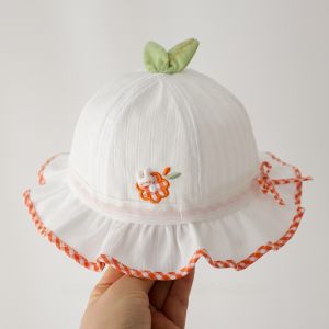 Princess Style Baby Sun Hat Spring Autumn Lightweight Cotton Outdoor Travel Cap for Girls Infant Sunshade Protection Hat