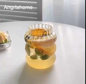 【SG Stock】🔥 410-860ml INS Creative High Borosilicate Glass Tea Cups | Large Capacity Cold Drink Juice Coffee mug