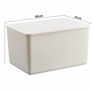 YUYOU | Reinforced Rectangular White Plastic Storage Box