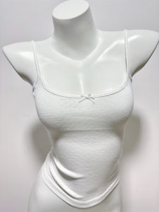 [BM Style Small Sling Collection] Multi-Color B Stock Girlish Style Bows Hollow-out Short Vest Inner Match Summer