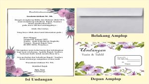 Undangan Tahlil Amplop (50pcs) Ukuran 110x230mm