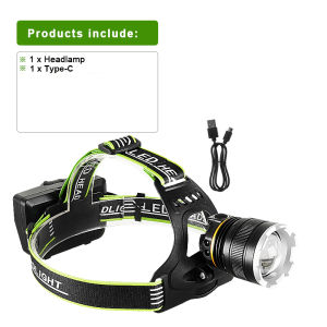 78000000LM Ultra Bright LED Headlamp Powerful Rechargeable Head Flashlight 3*18650 Battery Head Torch Fishing Camping Zoom Lamps