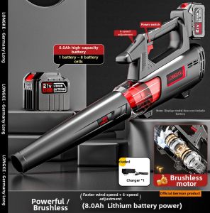 LONGKE | High Power Handheld Leaf Blower Lithium Battery