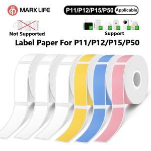 Marklife P15 Thermal Label White/Color/Transparent/Cable Labels Compatible For P11/ P12/ P15/P50 Printer For School/Home/Office