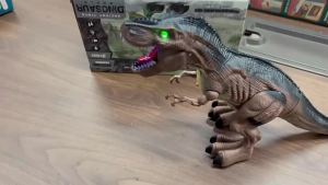 Dinosaur Toys for Kids 3+ Electric Audiovisual Dinosaur Model Electronic Walking Robot Dinosaur Toy Not Include Battery