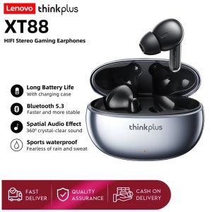 Lenovo | Lenovo XT88 Wireless Bluetooth Earphones In-Ear HiFi Sound 13mm Dynamic Low Latency Gaming Headsets Sweatproof Sport Earbuds