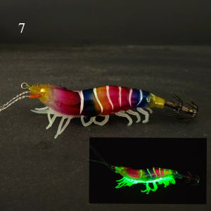 Ackibbik 1pc Simulation Shrimp Fishing Lure Glow Shrimp Prawn Lure Saltwater Cuttlefish Fishing Accessories Shrimp Lure