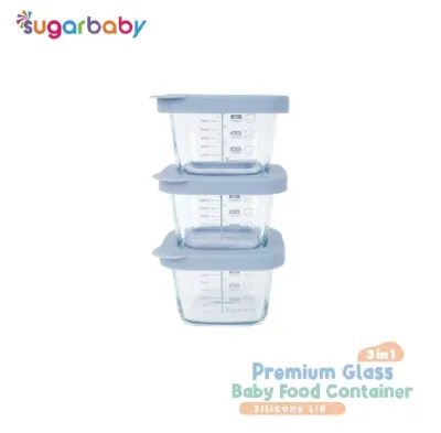 Sugar Baby Premium Glass Jar Baby Food Container 3pcs BPA FREE - Wadah MPASI Kaca