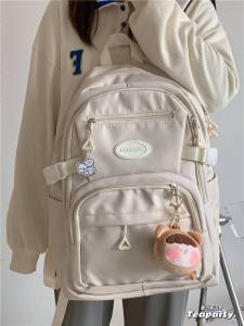Túi Đeo Vai Đôi Phong Cách Hàn Quốc Nhỏ Gọn Nhẹ Dung Tích Lớn Nhiều Ngăn Túi Đựng Sách Dành Cho Học Sinh Trung Học