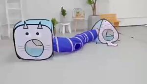 3 in 1 Wear-resistant Cat Play Tunnel Collapsible Cat Tunnel Cat Tube Toys for Cats Guinea Pig Rabbits Tent Cat Supply