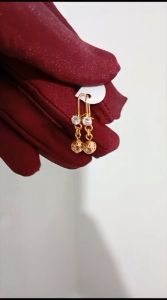 Anting Anak & Remaja Titanium Anti Karat: Desain Zirkon & Lapis Emas