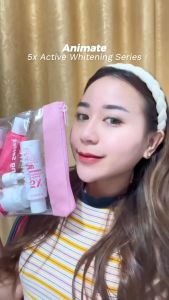 ANIMATE Skincare Series 5 in 1 | Pouch | Acne Solution | Glowing Barrier | Whitening Day Cream | Night Cream | toner | Cleanser | FUFUMISE