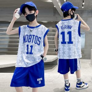 Childrens Basketball Uniform Set Quick Dry Training Sport Vest Trendy Youth Style Number 23 Jersey for Boys And Teens
