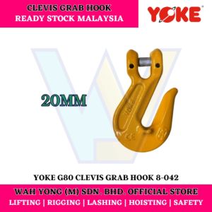 YOKE 8-042 G80 CLEVIS GRAB HOOK (20MM)