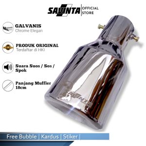 Knalpot Mobil SUOS Baut PnP Chrome Size P15cm Bensin Solar