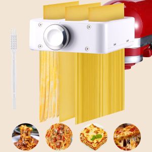 3-in-1 Pasta Maker Attachment for KitchenAid Stand Mixer Includes Pasta Roller Spaghetti Cutter Fettuccine Cutter Stainless