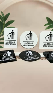 YS Akrilik Sign label jagalah kebersihan/papan penanda akrilik