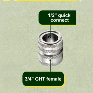 Garden Hose Quick Connect Fittings Stainless Steel Water Hose Adapter 3/4 1/2 Thread Connector Set Durability and Leak Free