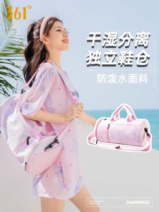 361 Degree Large Capacity Swimming Bag Mens Fitness Crossbody Bag Waterproof Storage Pouch Dry Wet Separation Design