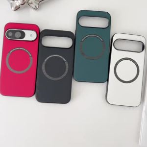 szhaiyu | For Magsafe Wireless Charging PU Leather Pattern Phone Case for Google Pixel 10 9 Pro XL 7A 8A 9A 9Pro Magnetic Protective Cover