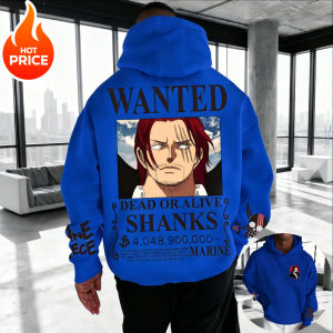 Bandai | One Piece Shanks Anime Men Harajuku 2026 New Streetwear Hoodie Vintage Winter Women Oversized Hooded Sweatshirt Long Sleeve Top