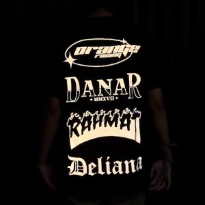 KAOS CUSTOM NAMA (NYALA REFLECTIVE SILVER)