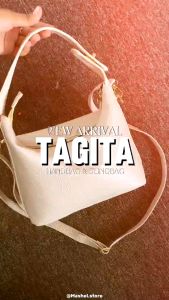 Tas Tagita Slingbag Fashion Wanita / Tas Bahan Kulit Tebal Tekstur Kulit Jeruk Semi Import