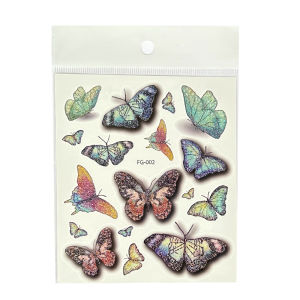 Laser Butterfly Rhinestone Stickers Fish Scale Temporary Tattoo Patches Face Makeup Eye Makeup Patches Purple Children Wings