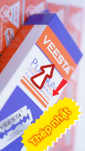 Lưỡi Lam VEESTA Platinum - Hàng nhập khẩu chính hãng Ấn Độ ( Hộp 200 lưỡi )