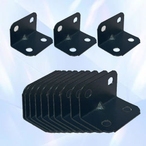 black metal corner codes 90 degree fasteners L-shaped brackets tables wardrobes chairs furniture cabinet corners