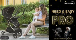 U-Baby PRO ST C008H Baby Reversible Stroller 0-15KG FREE Traveling Bag [Two Way Facing & Aluminium Base Frame]