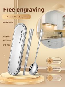 OUSKA | Bộ Thìa và Đũa Inox Di Động