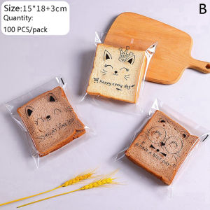 100 Cái Túi Bánh Mì Hoạt Hình Túi Đựng Bánh Sandwich Cho Trẻ Em Có Keo Dán Nhựa Có Thể Gấp Gọn Dễ Dàng Đóng Gói Bánh Sandwich