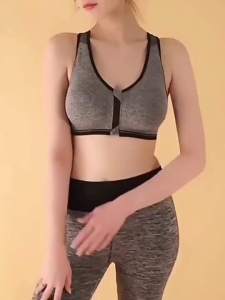 JMIAN Women Front Zipper Sports Bras Vest Underwear Shockproof Breathable Gym Fitness Athletic Running Yoga Workout Tops