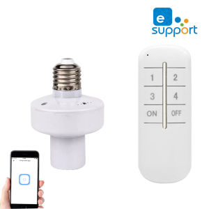 WenQia eWeLink Wireless Smart Lamp Holder Remote Control SwitchTiming ModuleWork with E27 110V 220V 240V Lights for Smart Home Automation
