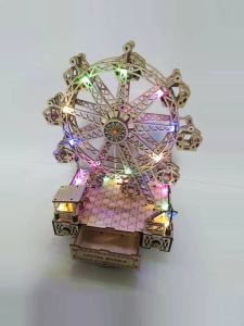 Youge Uguter Music Box Wooden 3D 3D Puzzle Model Adult Creativity Music Box Handmade Toy Birthday Gift