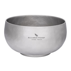 Boundless Voyage Double Walled Titanium Bowl Oatmeal Rice Soup Reusable Bowl for Outdoor Hiking Backpacking Picnic Home