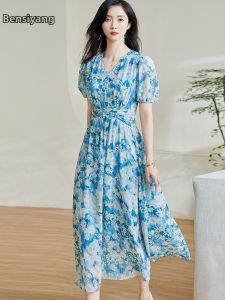 Misoshine | Floral Print V-Neck Slimming Dress