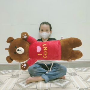 Thú bông BROWN BEAR DOLL size lớn 80CM Gối ôm ngủ dễ thương cho bé