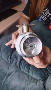 Round Handle Bathroom Round DoorKnob No Key Suitable for baby door lockStainless Steel Doorknob Entrance Passage Door Lock with no Key for Home Hotel Bedroom Living Room Bathroom not be locked Suitable for children baby