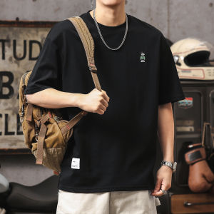 Summer Japanese Style Embroidery Heavy Duty Casual T-Shirt