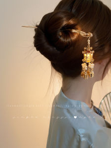 จี้ผมทรงโรมันประดับไฟ LED สำหรับผู้หญิง ทรงผมสไตล์จีนใหม่ 2025 จี้ผมแบบใหม่ระดับไฮเอนด์ จี้ผมสไตล์จีน