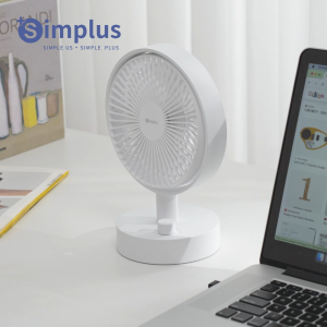 INSSA x Simplus Desktop Fan Portable Fan Stepless Speed Control Wide-Angle Air Supply 16h Runtime Type-C Charging Multi-Scenario Use